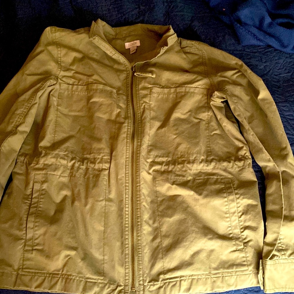 Olive green sz L Jcrew short jacket